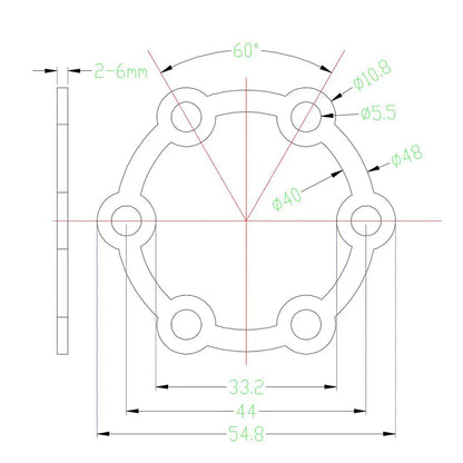 Disc brake spacer (for hub motor)